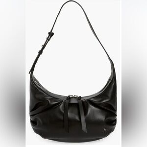 Rag & Bone Black Commuter Leather Slouchy Hobo Bag